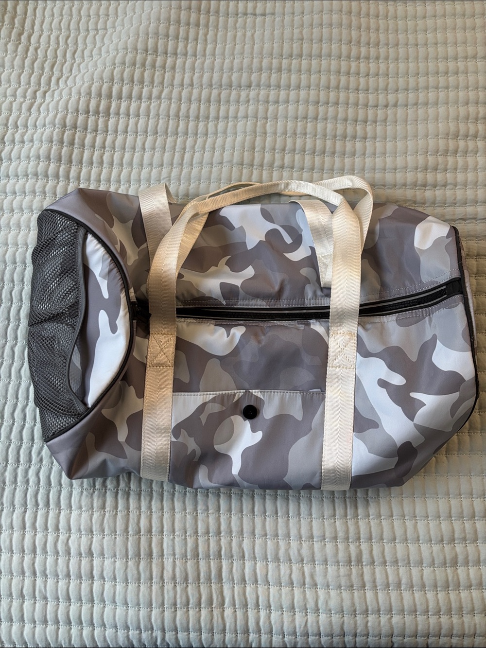 Athleta camo gym duffel/overnight bag